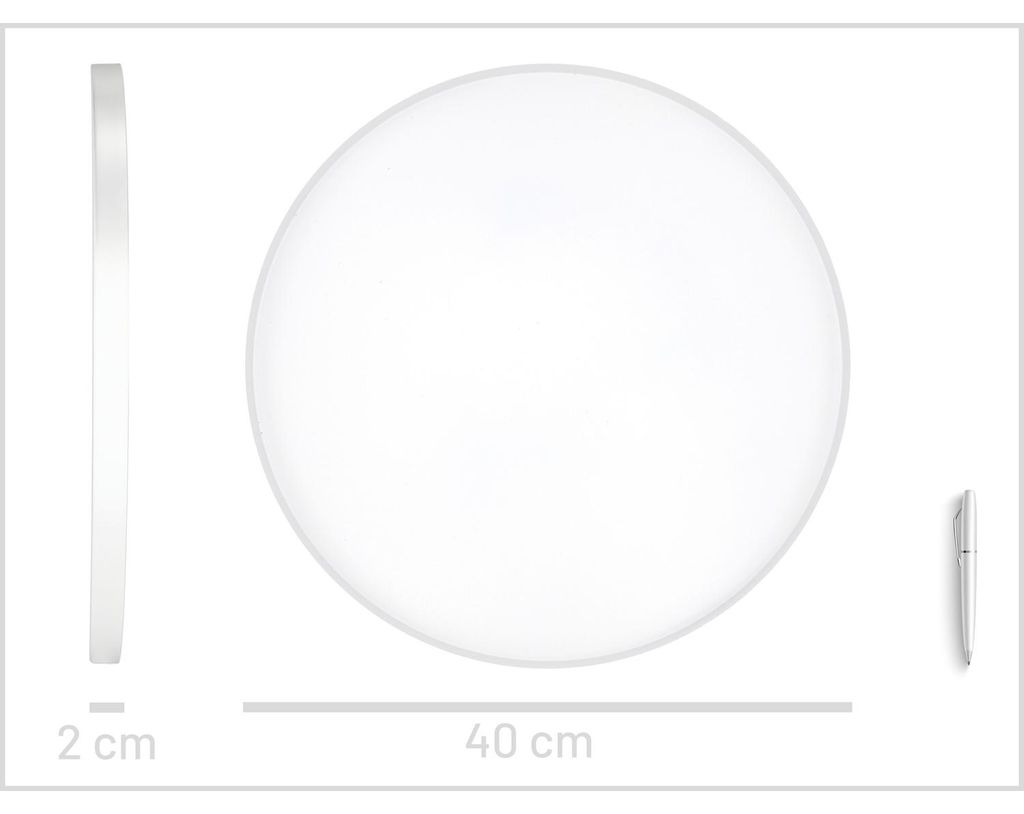 D&D Living Pleto Deko Tablett Rund Ø 40 cm, Metall, weiß