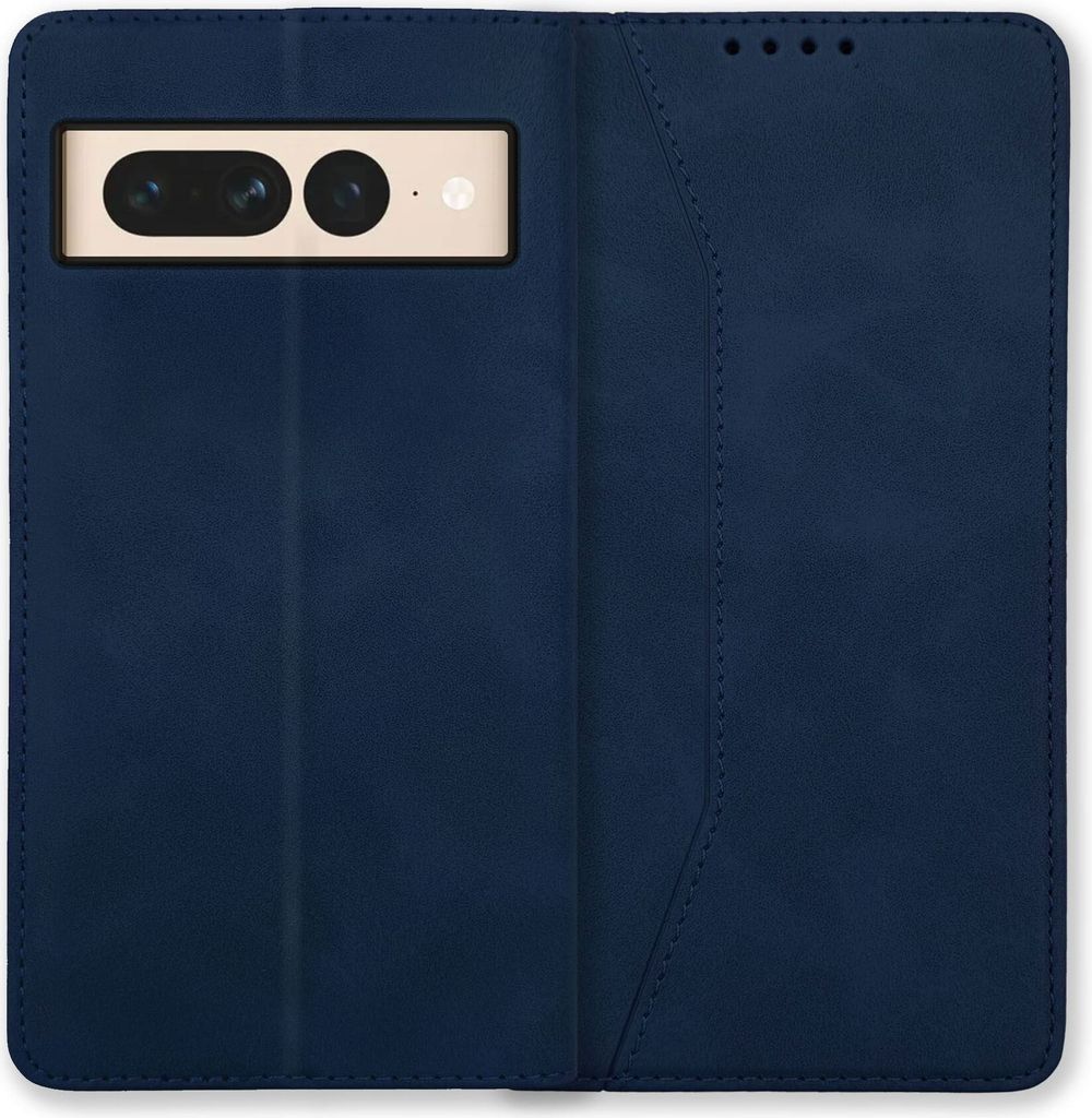 Bookstyle 'Premium' Schutzhülle Klapphülle Schutztasche Etui Cover für Google Pixel 7 pro - Blau