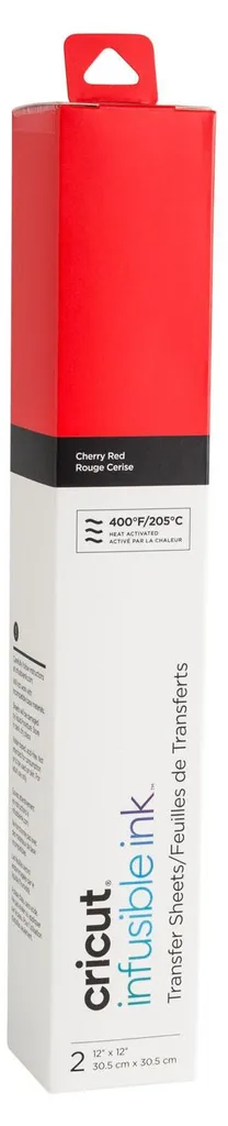 Papier de Transfert Infusible Ink Rouge Cerise pour Textiles et Mugs