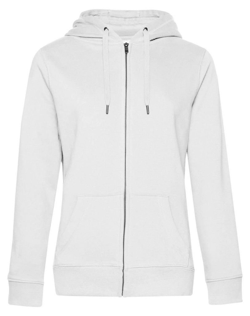 B&C - "Queen" Hoodie mit durchgehendem Reißverschluss für Damen LT3164 (M) (Weiß)