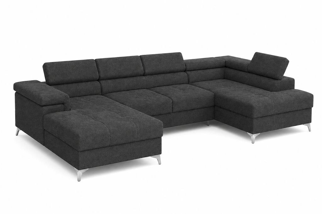 MICHAEL-ANGELO U-Form Ottomane Links Wohnlandschaft 345 x Produktbild  KI-generiertes Bild