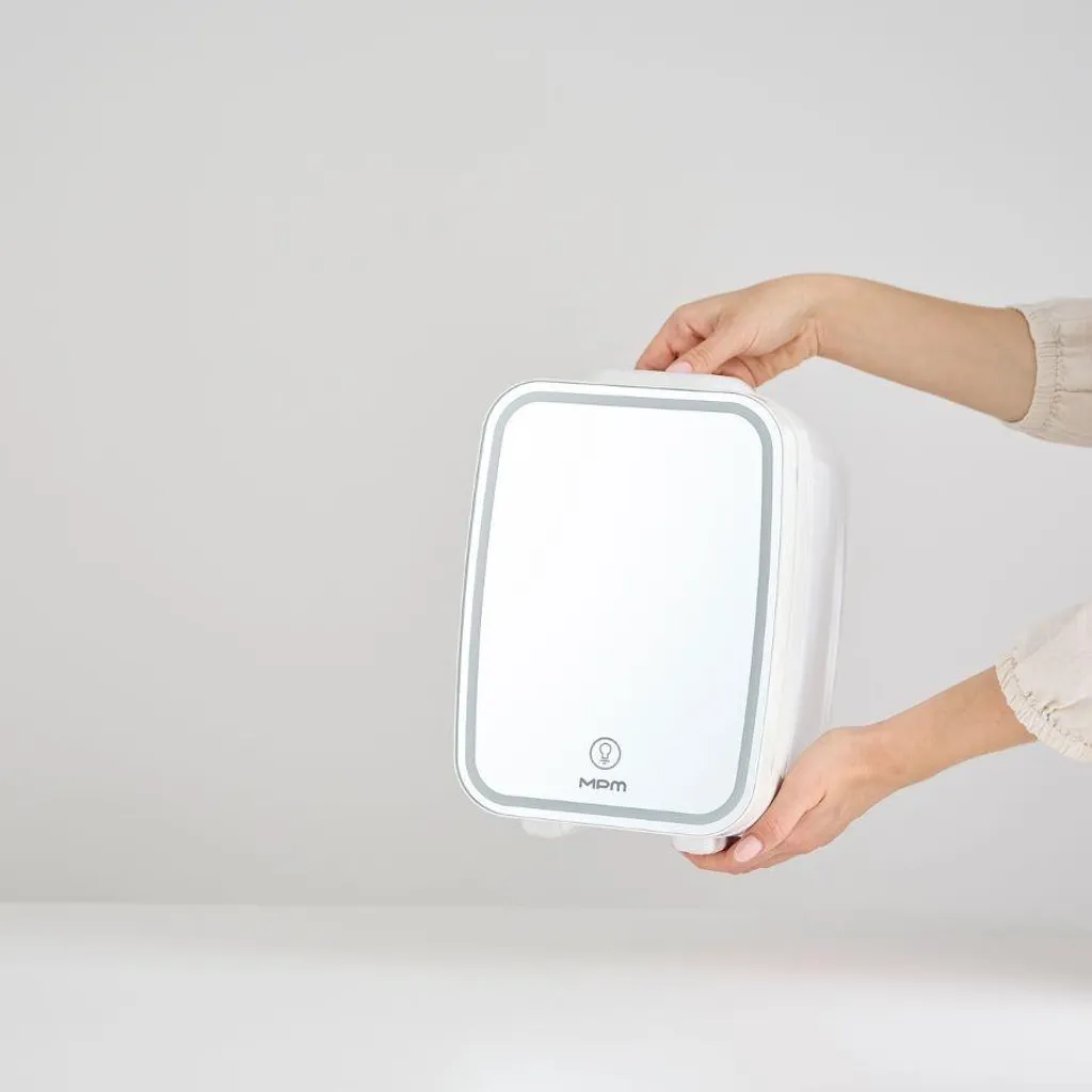 Réfrigérateur pour Sérums et Crèmes - Miroir de Maquillage Intégré 4L - 14