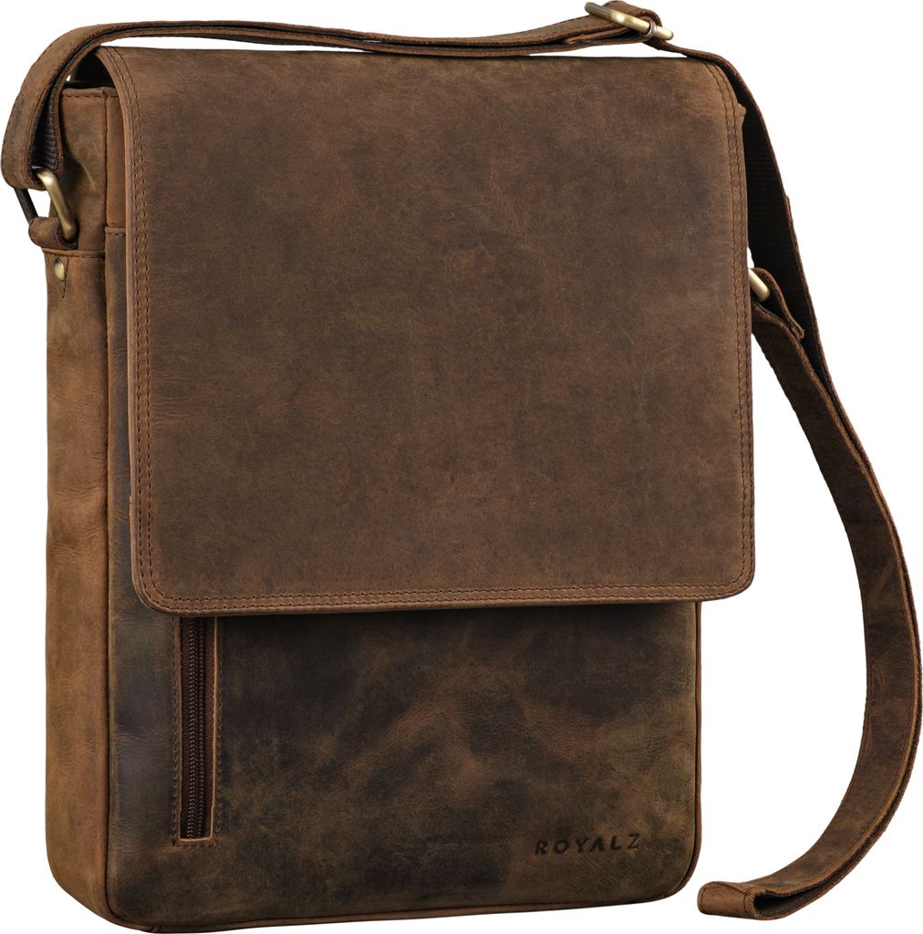 ROYALZ Herren Umhängetasche Leder Schultertasche "Kansas" Produktbild 