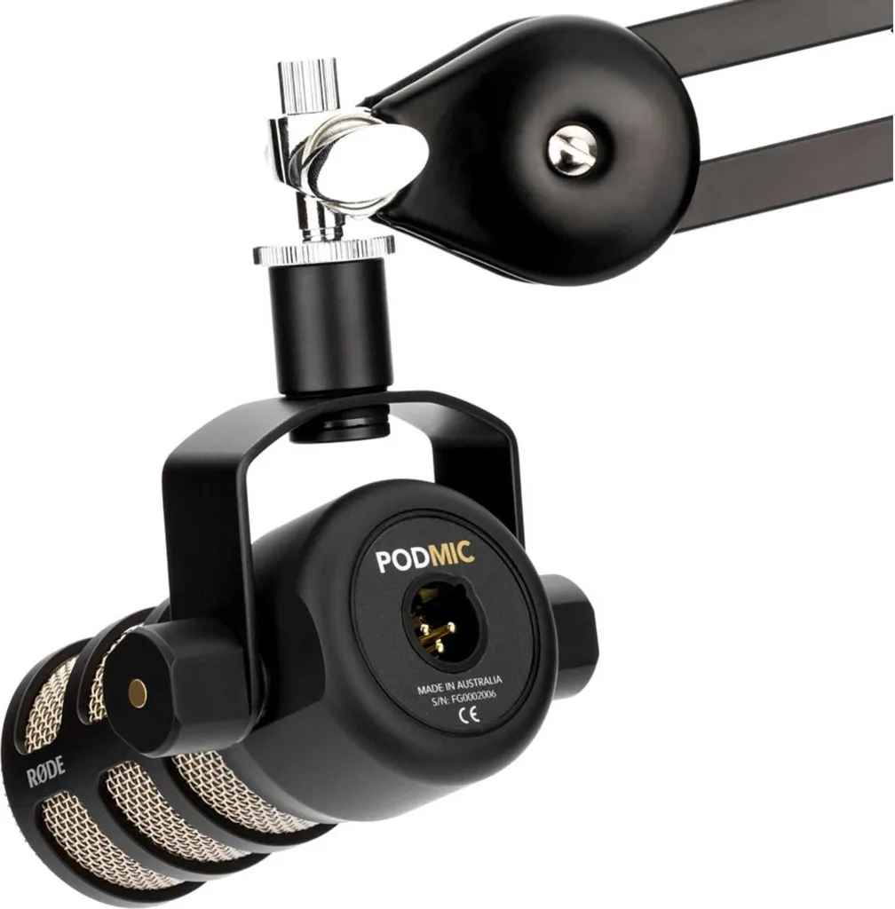 Microfono RØDE PodMic Nero per Podcast e Streaming - Audio XLR Premium - 5