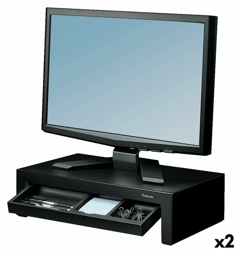 Fellowes Support Moniteur Jusqu'à 21 Pouces Max 18kg Réglable Noir