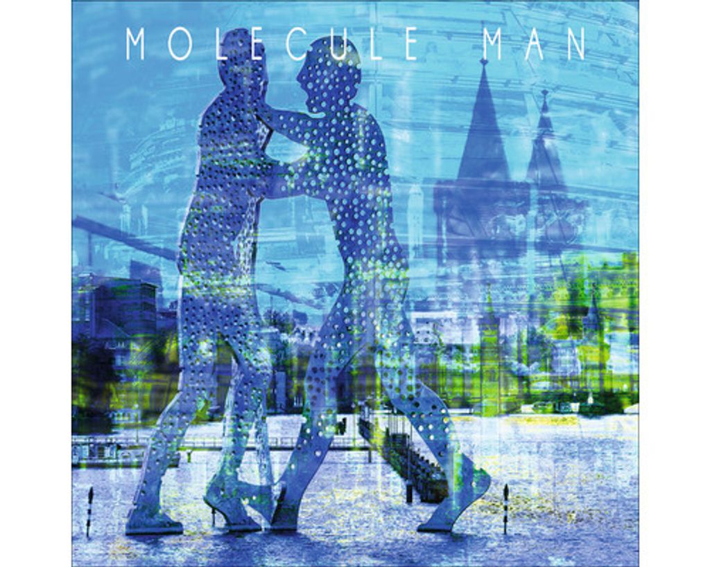 Glasbild Berlin Molecule Man 80x80 cm