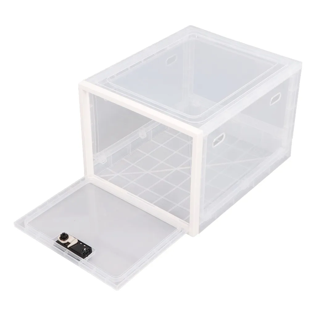 Boîte de rangement verrouillable blanche avec code à 3 chiffres sécurisé