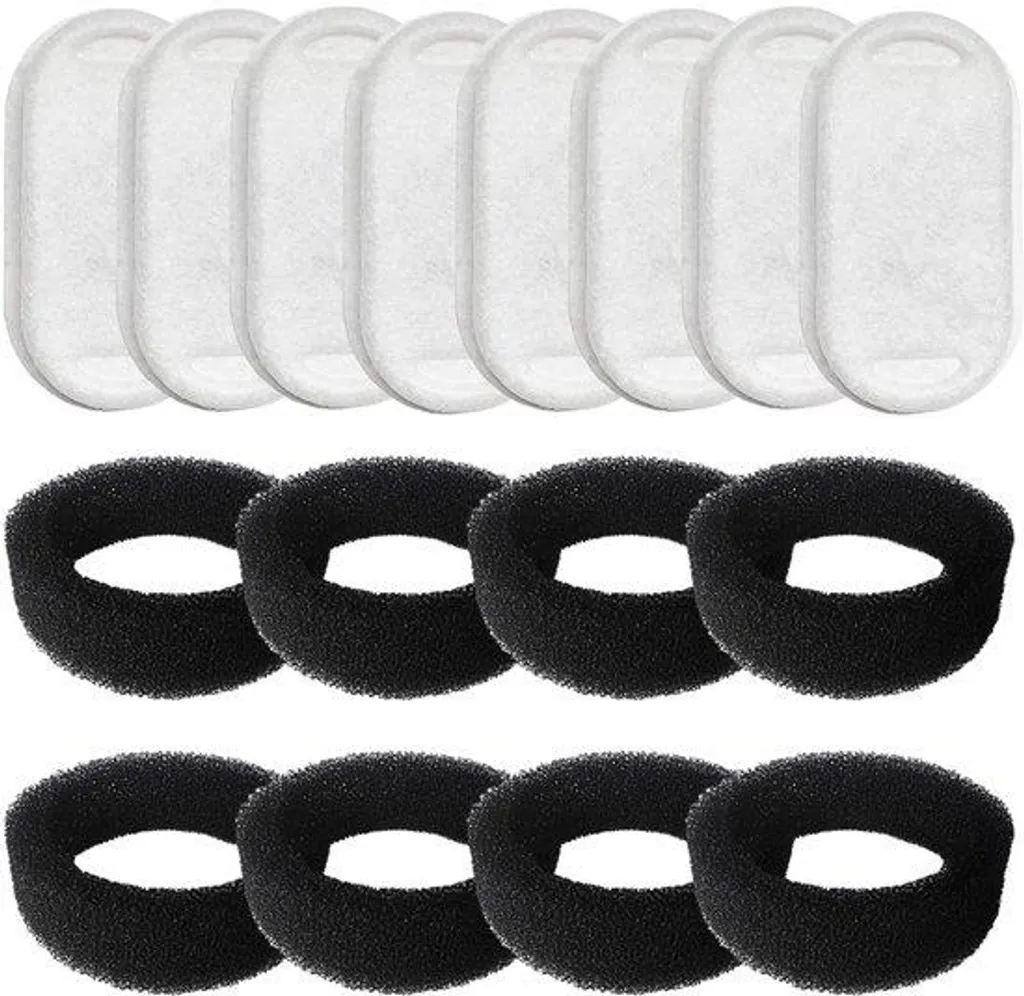 Filtres fontaine chat anti-odeurs et poils - Lot de 16 recharges mousse