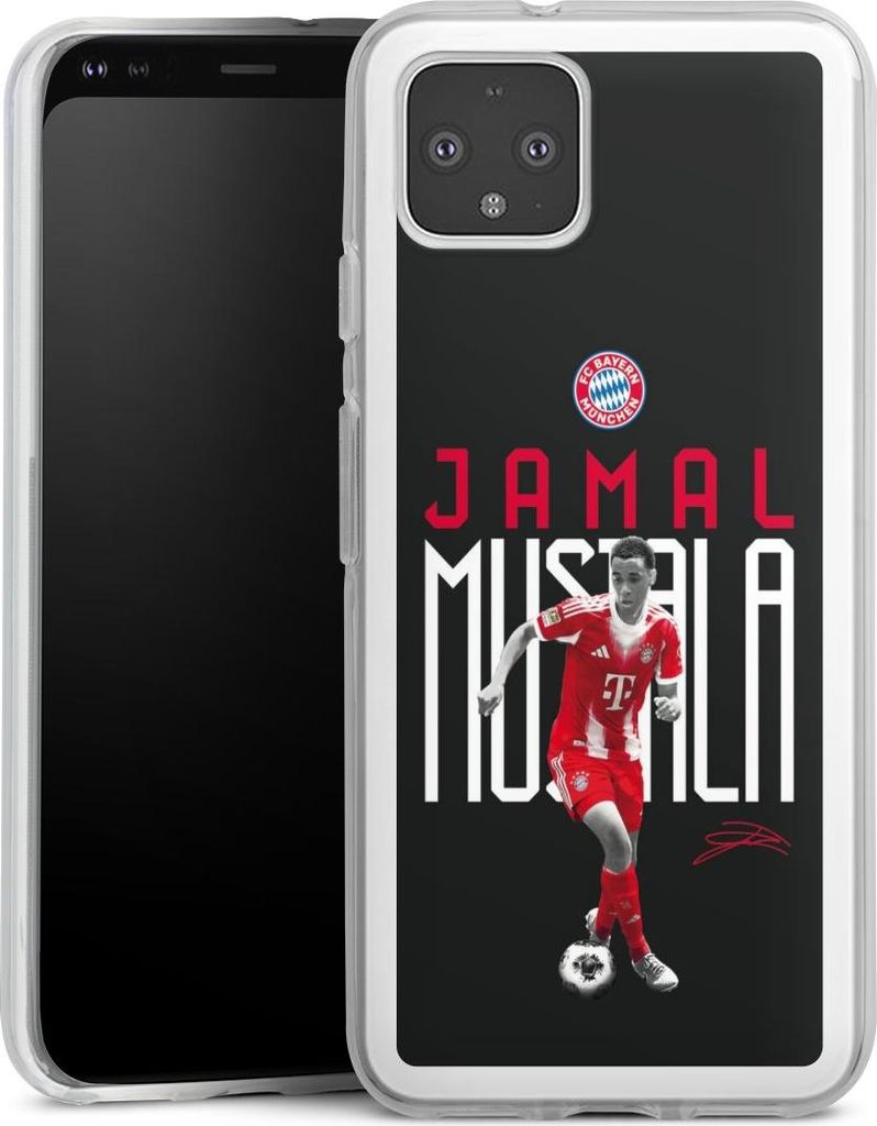 DeinDesign Handyhülle für Google Pixel 4 Silikon Hülle Case Smartphone Schutzhülle FC Bayern München Offizielles Lizenzprodukt Jamal Musiala