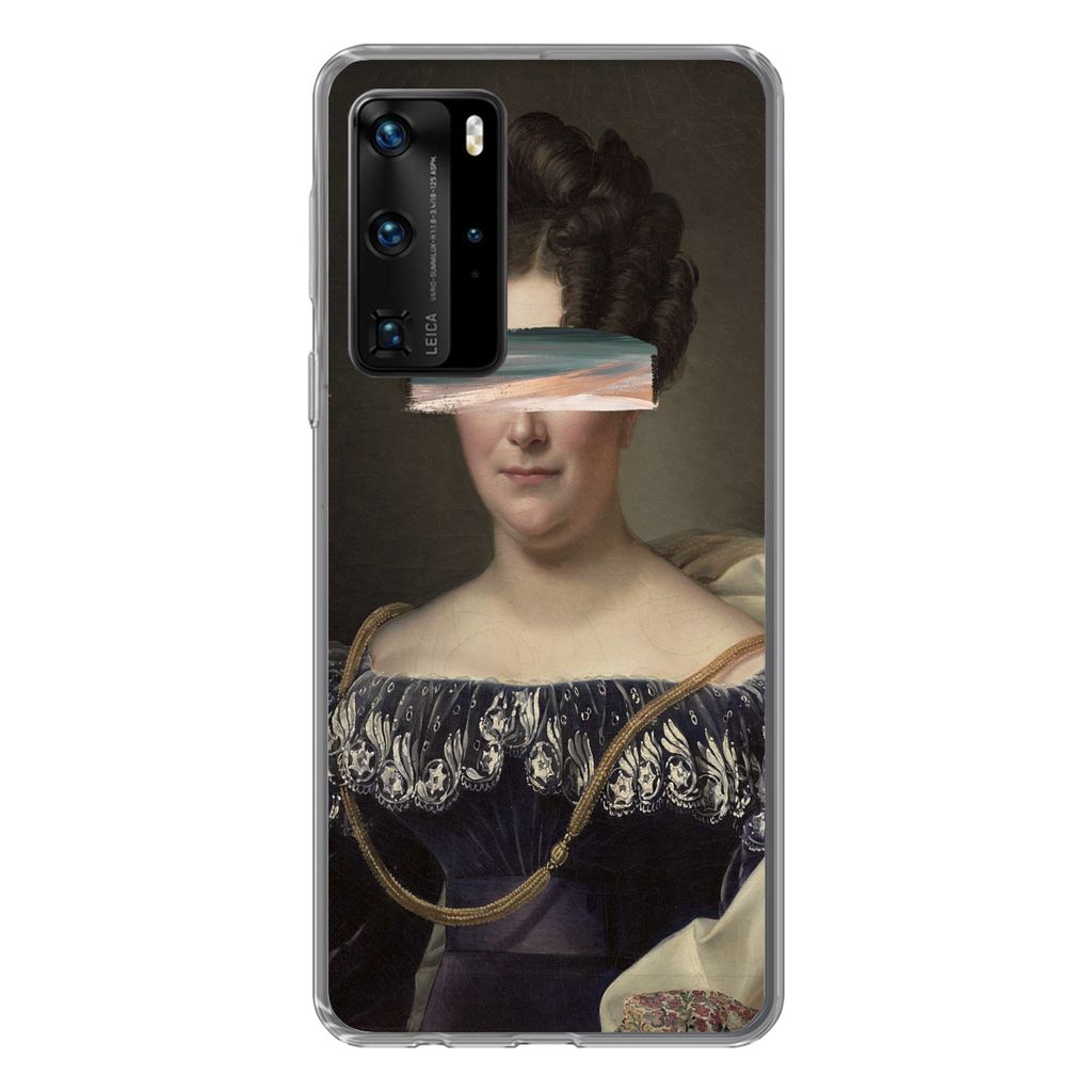 MuchoWow Handyhülle Schutzhülle Hülle für Huawei P40 Pro Malerei - Farbe - Regenbogen Silikon Softcase Handy Hülle - Schutz