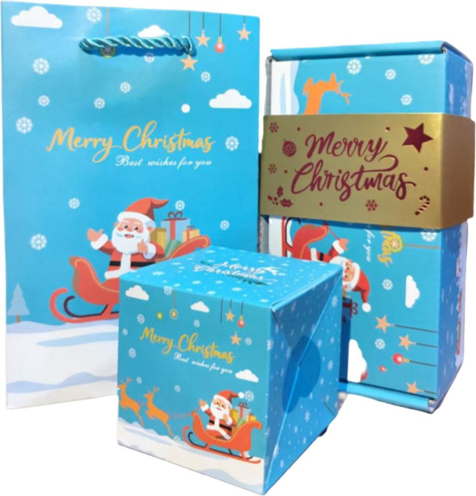Weihnachtsgeschenkbox Explosion für Geld, Frohe Weihnachten, faltbare hüpfende Geschenkbox, Pop-Up-Spardose für Partybedarf