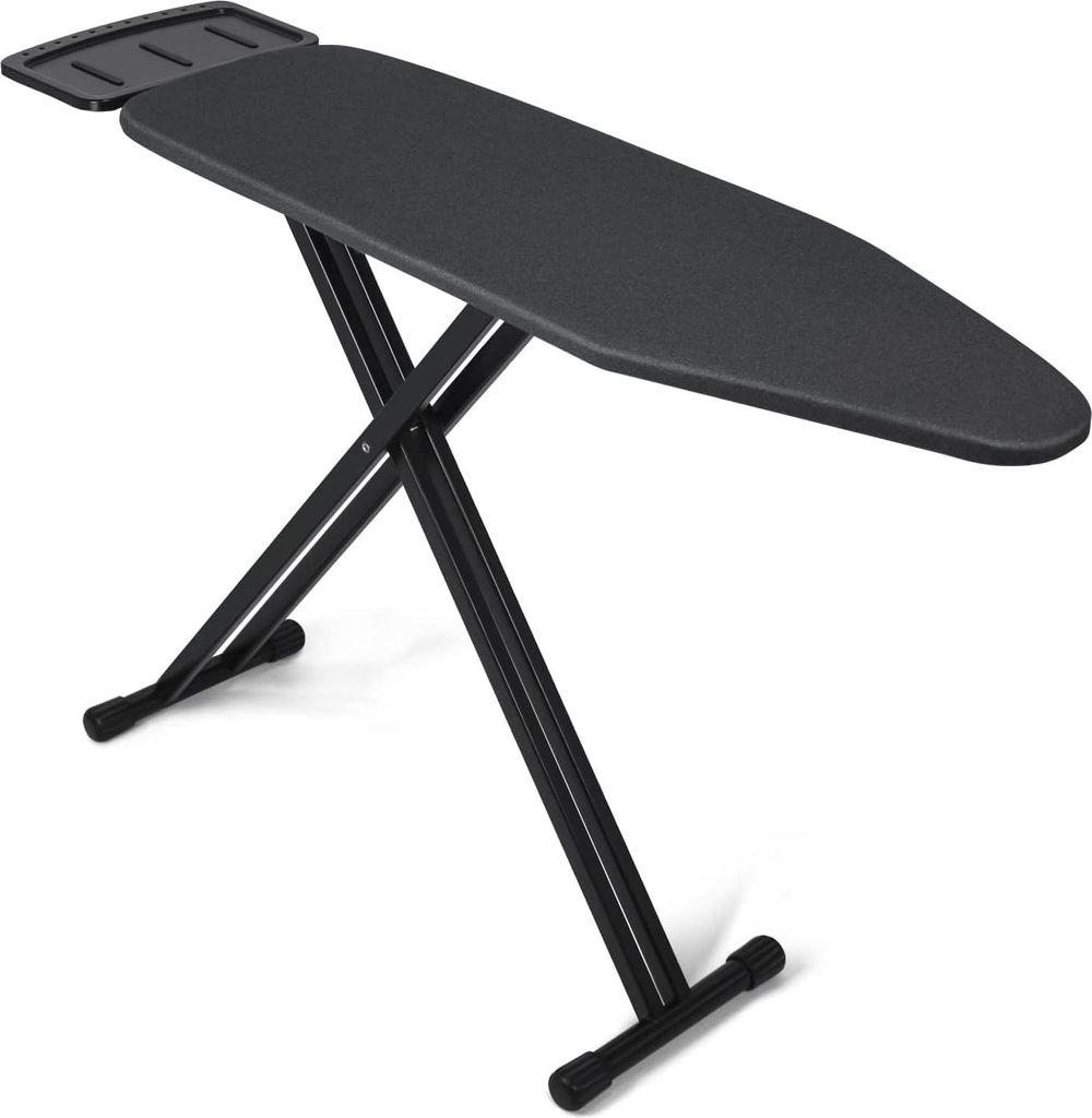 Kompakte zusammenklappbare Bügelbrett höhenverstellbar - Hitzebeständige Bezüge - Schwarz - 34 x 109 cm