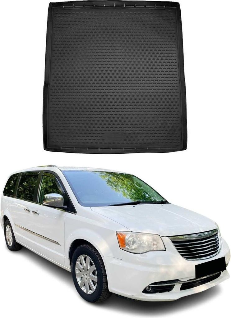 Kofferraummatte Kofferraumwanne für Dodge Grand Caravan/Voyager 2008-2020 Gummi