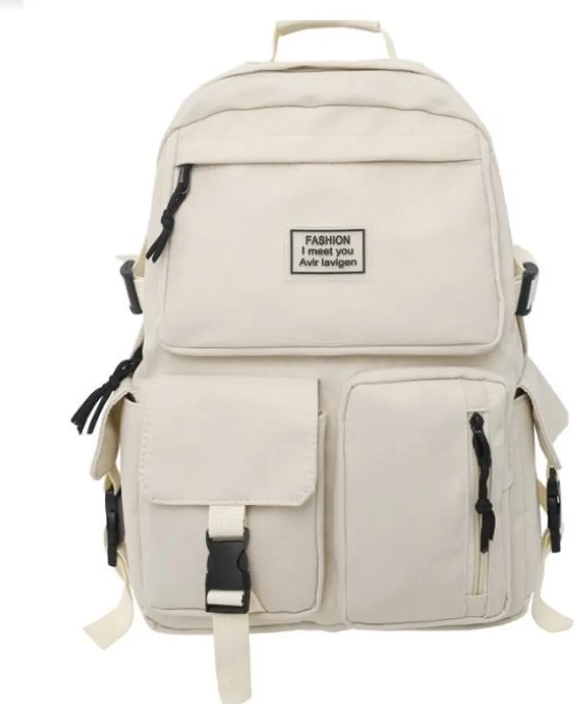 Zaino Scuola e Sport PL164K Crema - Resistente e Lavabile
