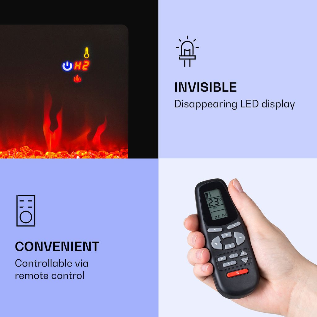 Klarstein Elektrický krb, elektrické ohrievače do obývačky Obrázok produktu 6
