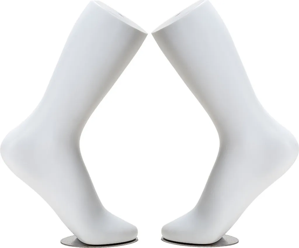 Lot de 2 pieds pour chaussettes de tennis avec aimant blanc et support