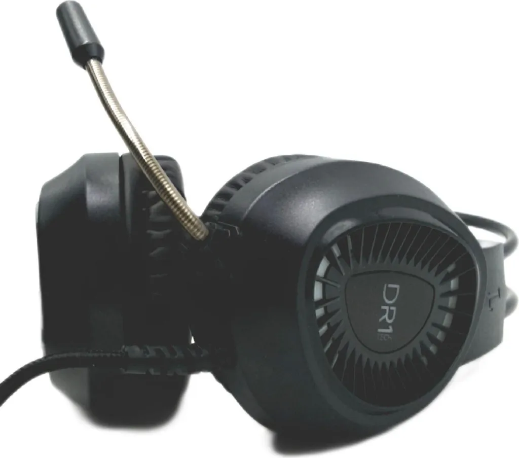 Casque Gaming PC avec Micro et LED FireScout DR1TECH Confort Prolongé Noir - 2