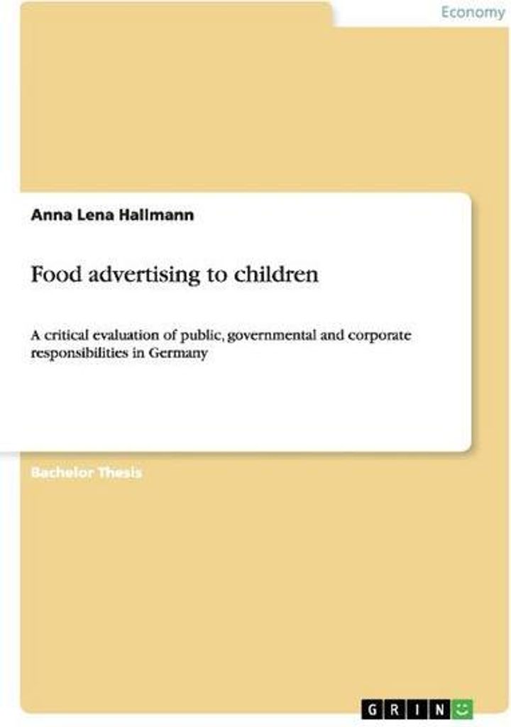 Food advertising to children