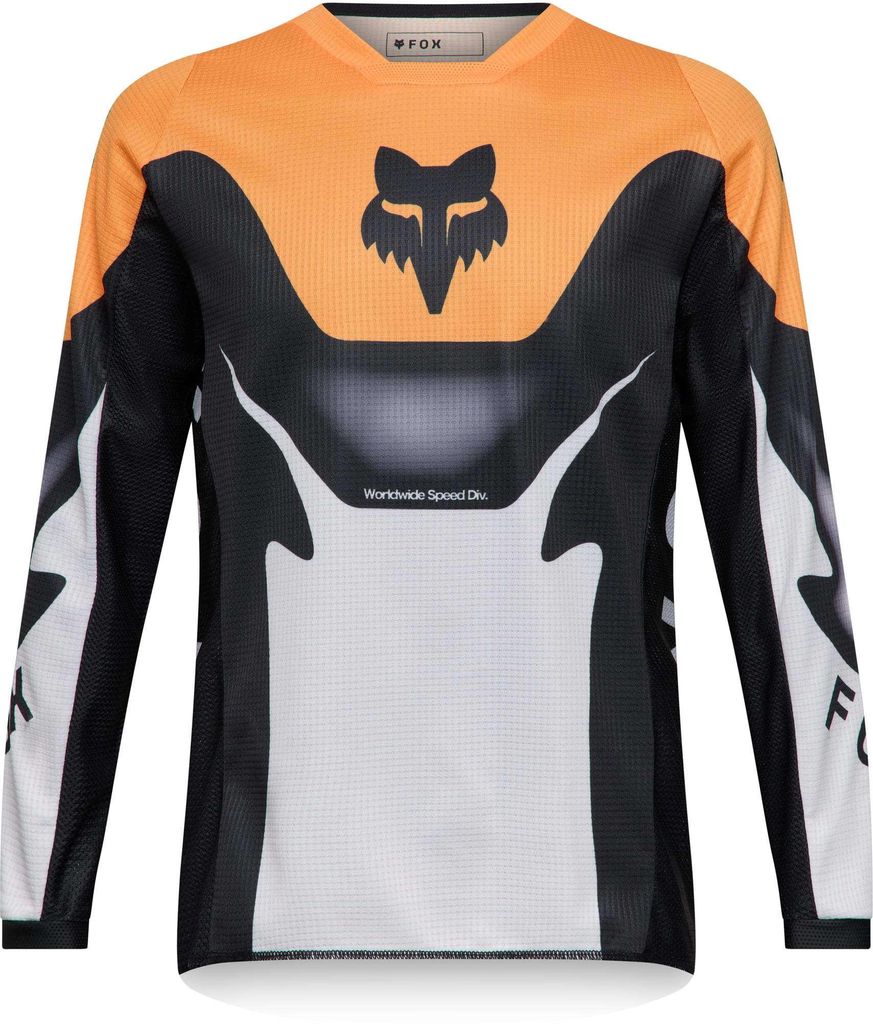 FOX 180 Noble Jugend Motocross Jersey, schwarz/weiß/orange, YM
