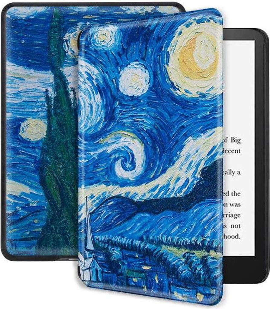 B-SAFE Lock 3406, Hülle für Amazon Kindle 2022/2024, Gogh