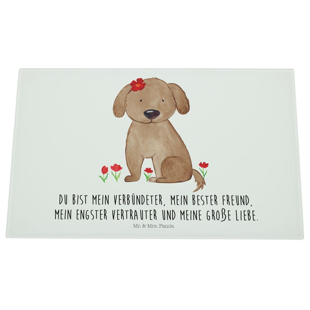 Mr. & Mrs. Panda Hackbrett Hund Dame - Weiß - Geschenk, Produktbild 