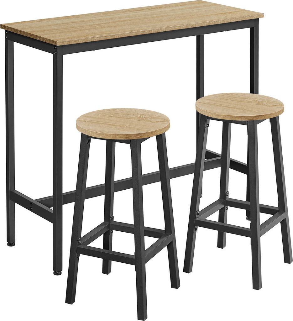 Barový stůl 100 x 40 x 90 cm + 2 stoličky 32 x 65 cm Sonoma Obrázek produktu 