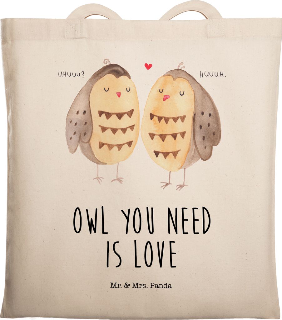 Mr. & Mrs. Panda Schultasche Eulen Liebe - Transparent - Produktbild 