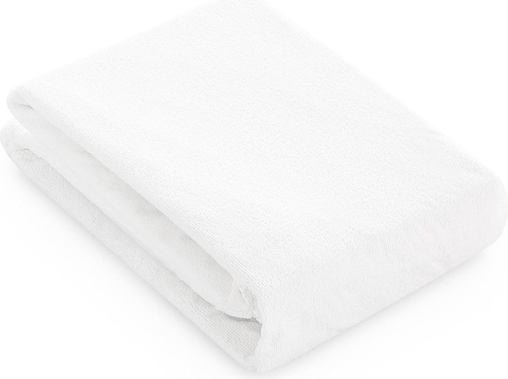 Todocama Matratzenschoner, verstellbar, Frottee, wasserdicht und atmungsaktiv, 3002 (alle Größen erhältlich) (Bett 150 x 190/200 cm), Weiß