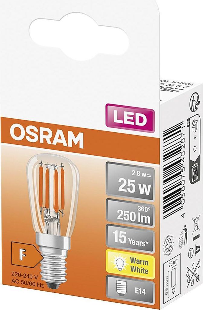 Osram STAR Żarówka LED Ciepła biel 2700 K 2,8 W E14 F Zdjęcie produktu 