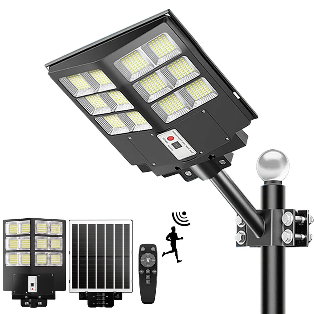 Lampadaire LED Solaire IP67 Étanche 6500K - Grande Autonomie de 48 Heures