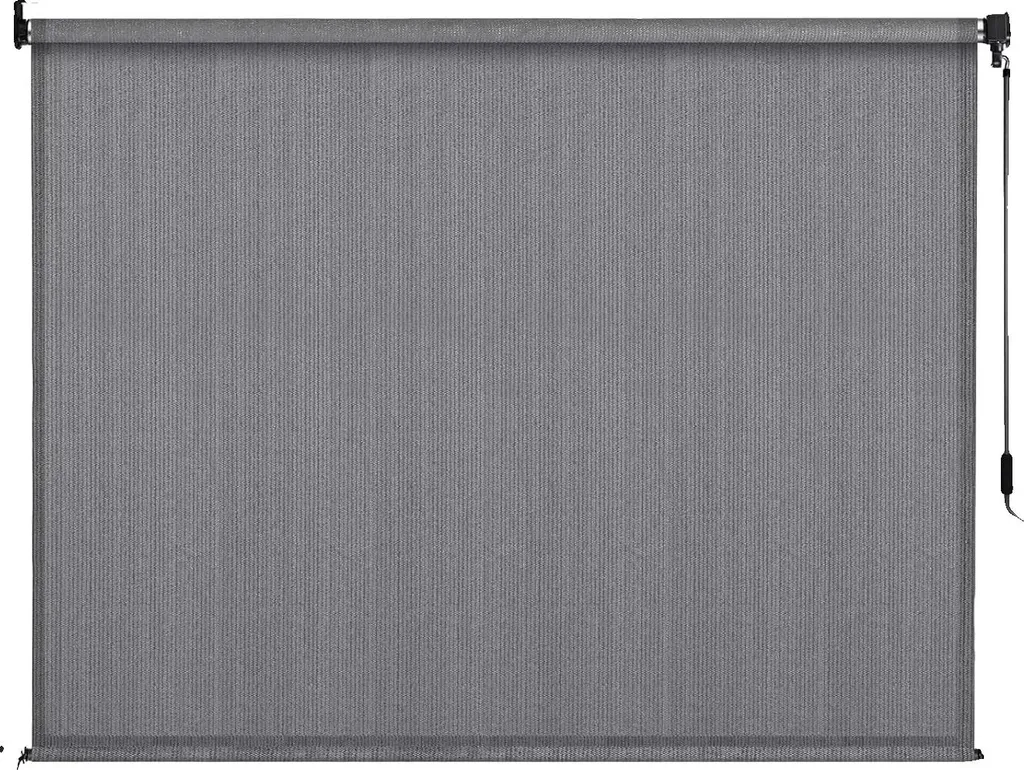 Store extérieur gris 240x240cm sans fil avec protection UV optimale