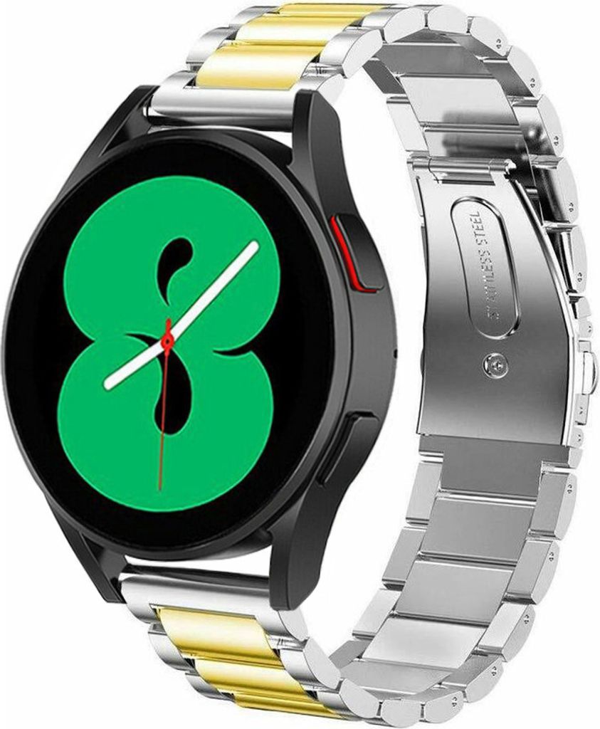 Strap-it Stahlgliederarmband – Samsung Galaxy Watch 7 (40 & 44 mm) / Watch 6 (Classic) / Watch 5 (Pro) / Watch 4 (Classic) / FE – Metall-Edelst...
