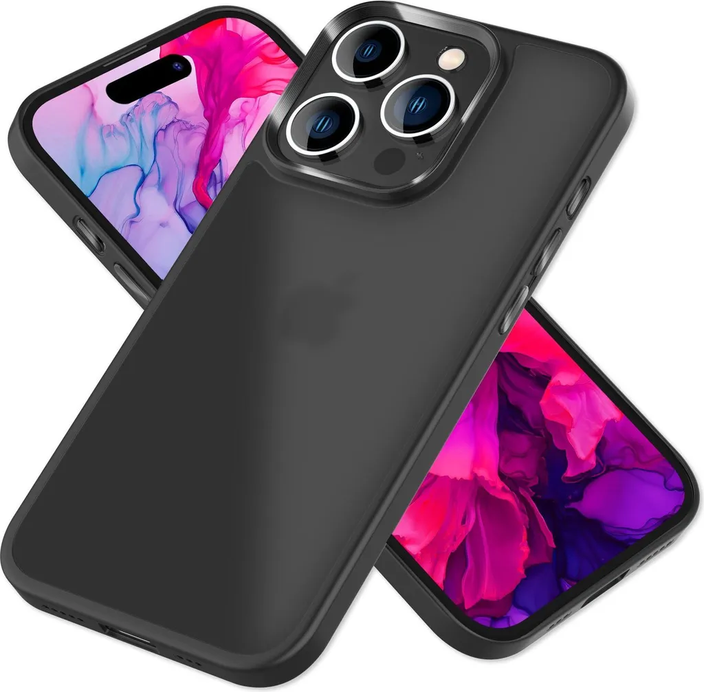 Cover Antiurto iPhone 15 Pro Max con Calamita - Nera Smerigliata