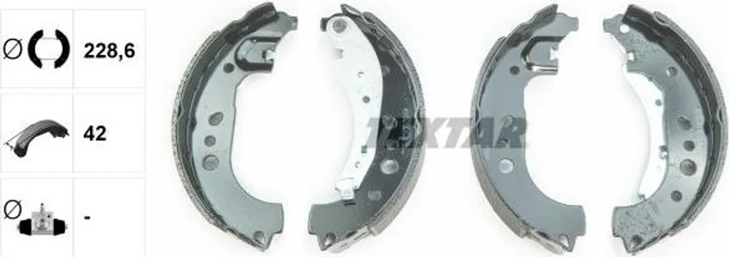 TEXTAR 91081700 Set ganasce freno OE 440609081R compatibile con Forfour, Twingo