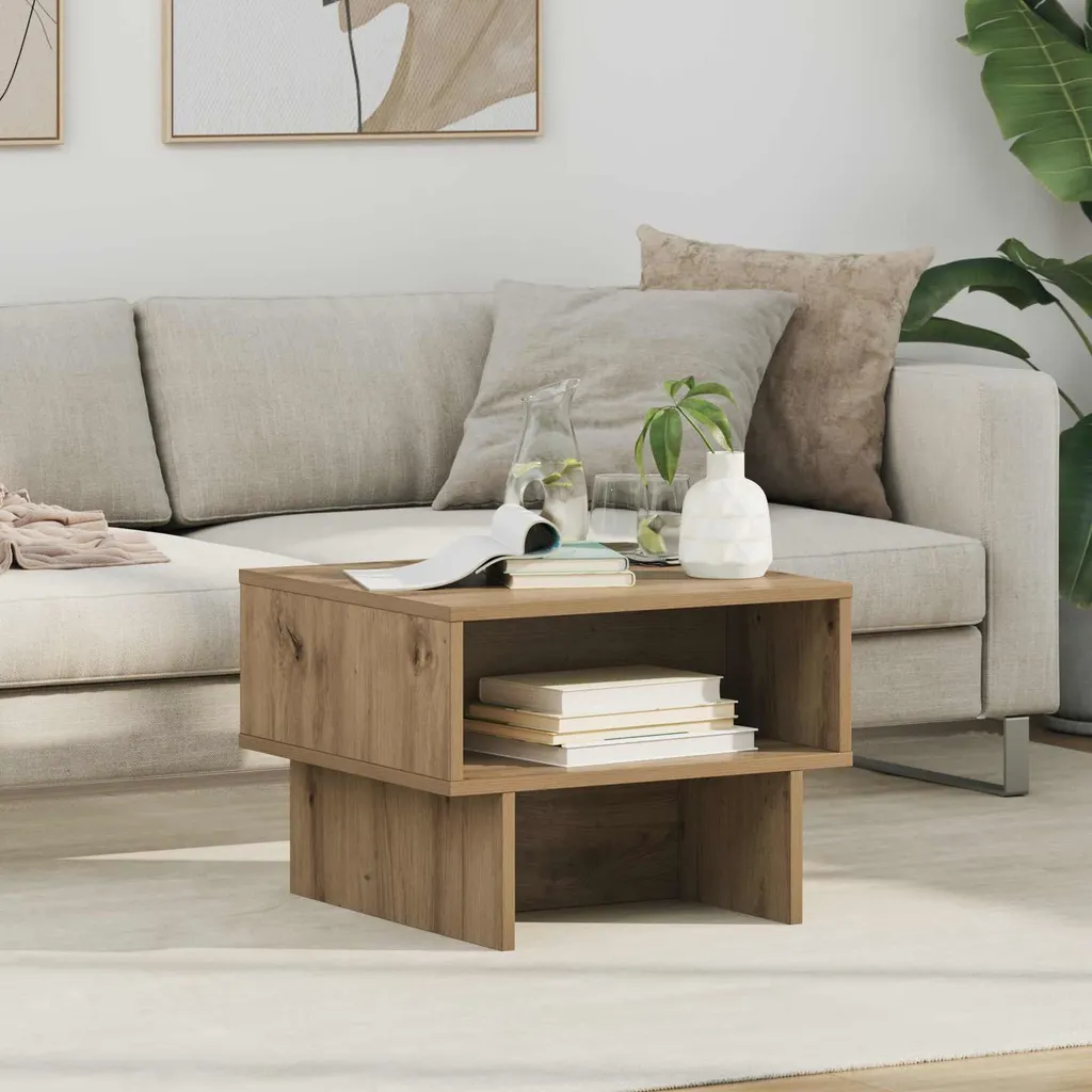 Tavolino da Salotto Maison Exclusive Rovere Artisan 48x46x35 cm