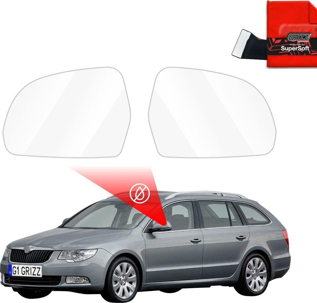 Regenschutzfolie Grizz Protector für Außenspiegel - Skoda Superb 2 (2008-2015)