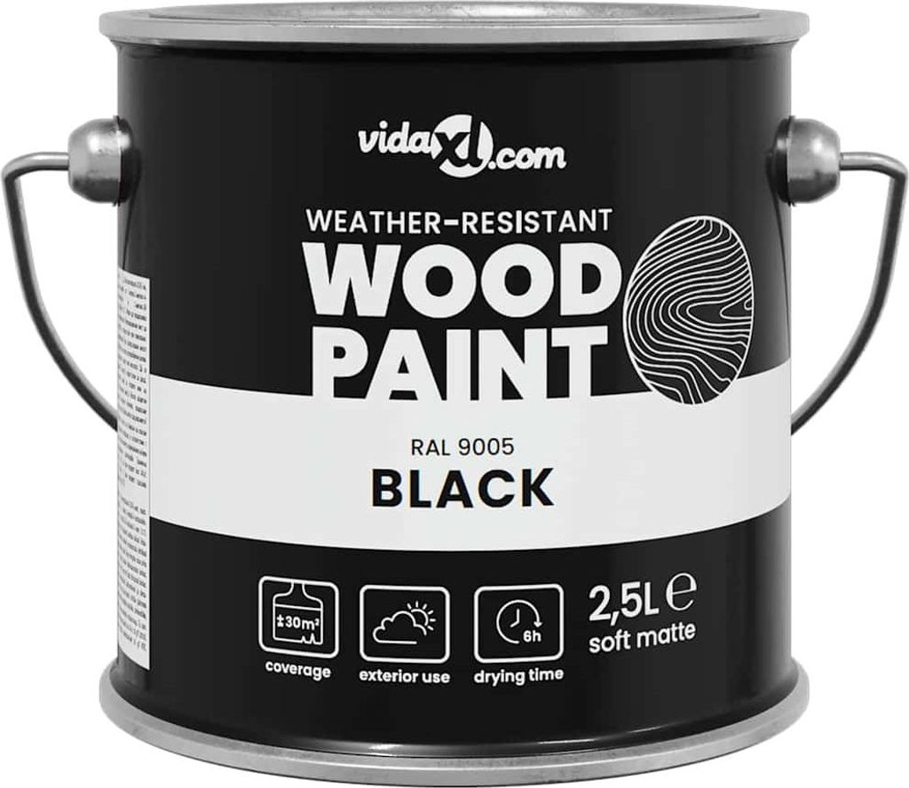 vidaXL Holzfarbe Schwarz 16,5 x 16,5 x 16 cm Wanddruck