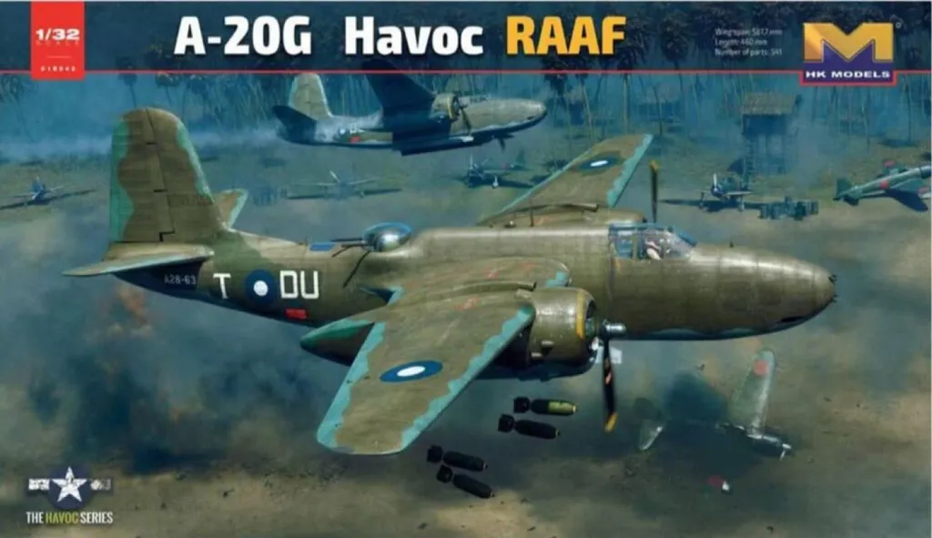 Maquette A-20G Havoc RAAF 1/32 kit plastique sans défaut d'ajustement