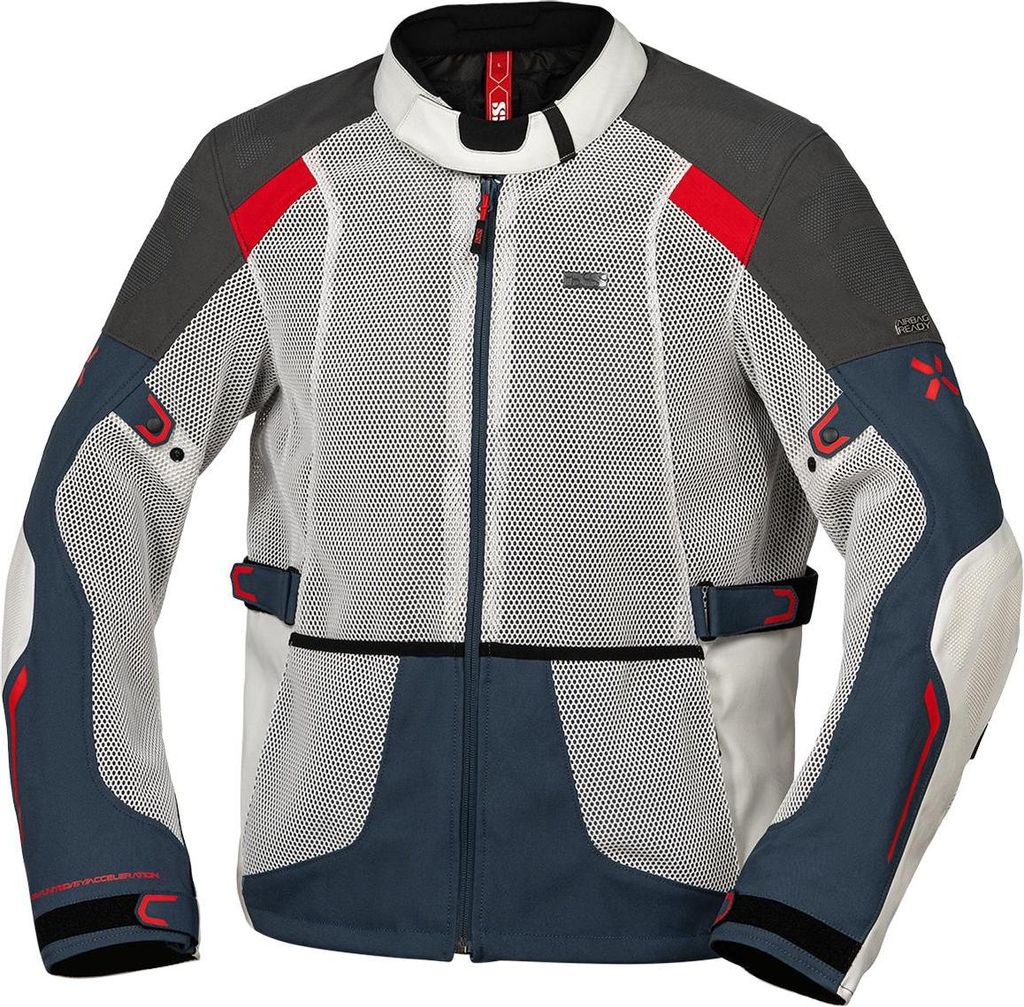 iXS Tourster-BigAir 1.0 Jacke hellgrau-blau-rot 2XL