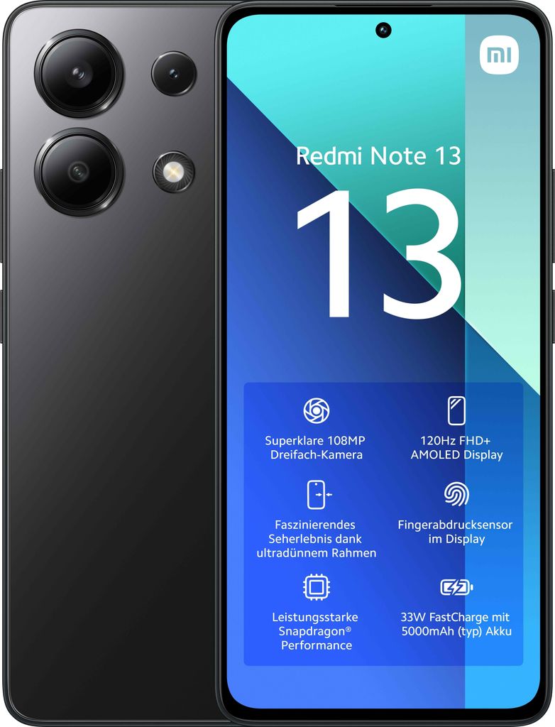 Redmi Note 13 8/256GB nero Immagine del prodotto 