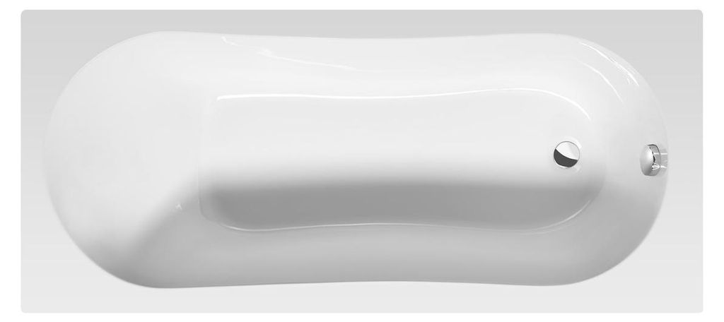 JIZERA Badewanne 160 x 70 x 39 cm ohne Füße, weiß Produktbild 