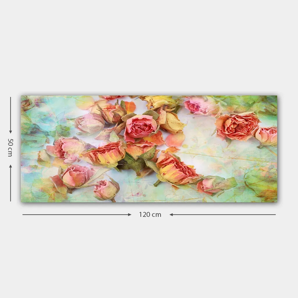 Tableau Mural 50x120 cm pour Égayer un Mur Blanc Toile Multicolore
