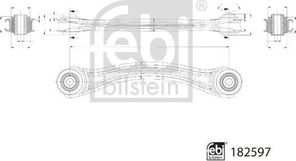 FEBI BILSTEIN 182597 Querlenker, Radaufhängung OE A1723500206 kompatibel mit SLC, SLK