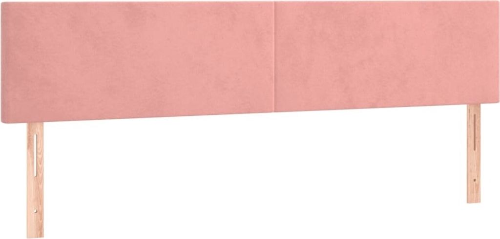 Kopfteile 2 Stk. Rosa 80x5x78/88 cm Samt