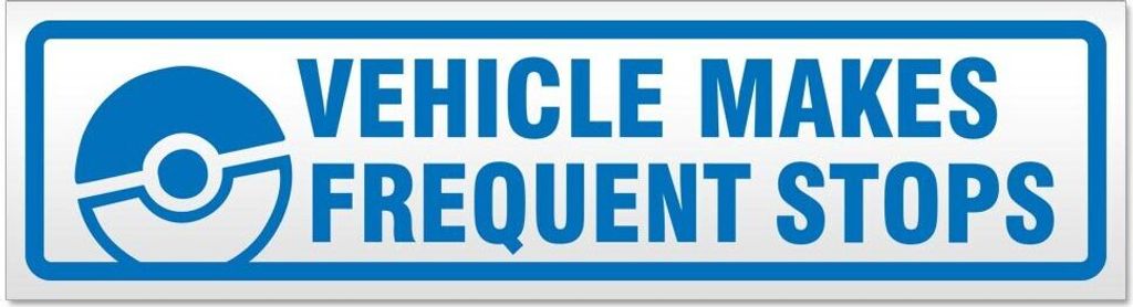 Kiwistar Frequent Stops Catch Magnetschild Schild magnetisch - 60cm Blau - Magnetfolie für Auto PKW Kfz