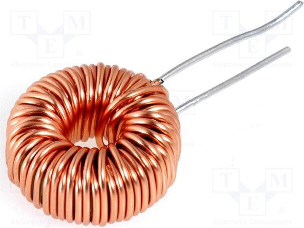 1x Drossel: Draht 65mΩ THT 100uH 6A DPT100A6 Ringdrosseln