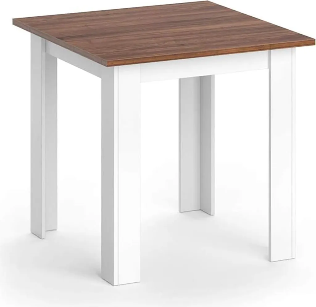 Table à Manger Vicco Karlos Noyer 80cm : Stable et Facile d'Entretien