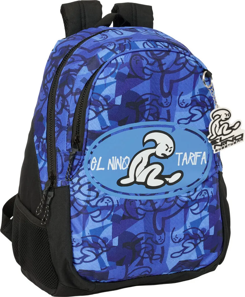 Sac à dos scolaire El Niño Roller Bleu Noir 32 x 44 x 16 cm - Confort