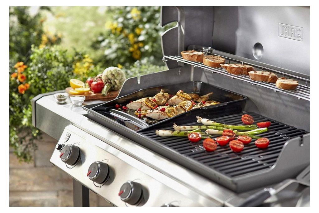 Plancha für Genesis II Modelle (57 x 40 cm), Ersatz für Grillrost, porzellanemailliertes Gusseisen, passend für Genesis II Gasgrill 400 & 600er ...