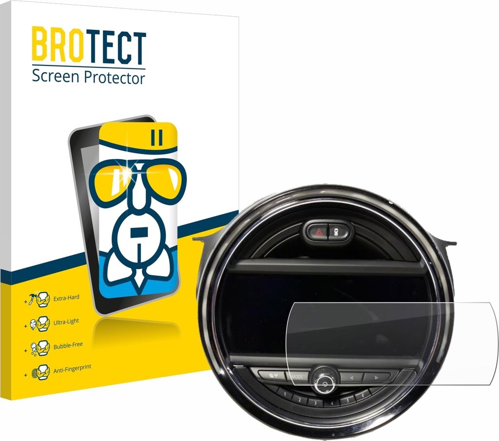 BROTECT Schutzglas für Mini Cooper F56 (8.8") (2014-2018) Schutzfolie Panzer Folie Glas Display Schutz klar